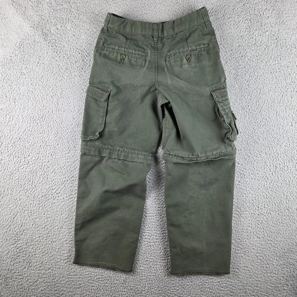 Boy Scouts Pants Youth 8 Green Cargo‎ Convertible Uniform Pant Unhemmed 25x24